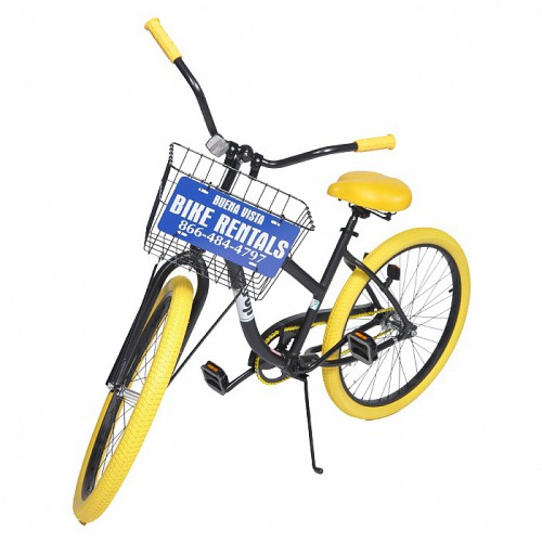 Standard Beach Cruiser Bicycle Rental: Yellow